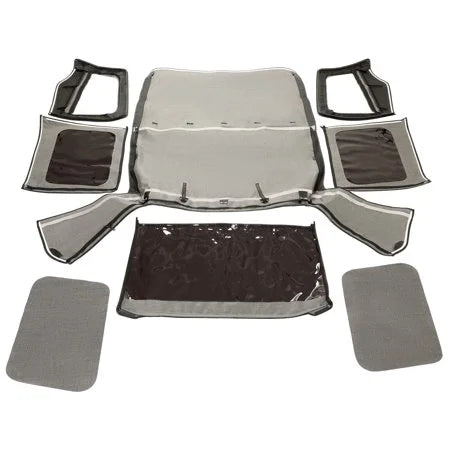 Convertible Soft Top Sailcloth for 1987-1995 Jeep Wrangler YJ Black 2 Door T141