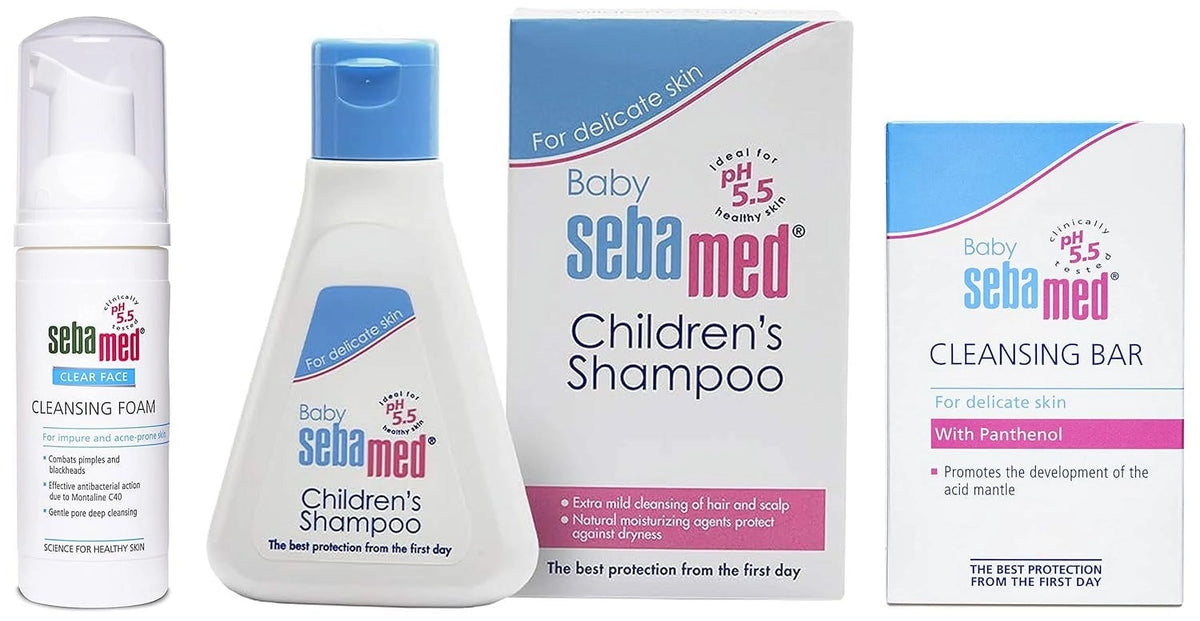 Baby Cleansing Bar & Soap Free Bar & Clear Face Foam & Baby Shampoo N187519