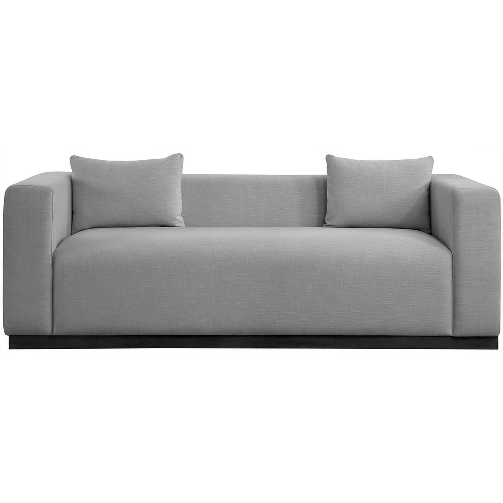 Grey Linen Textured Fabric Sofa V513
