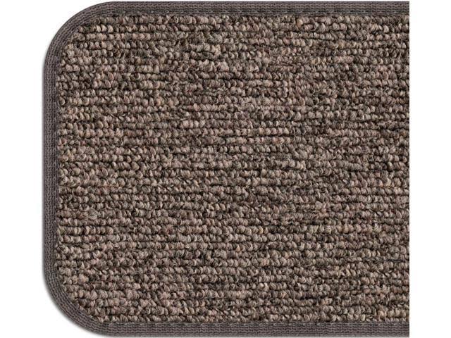 Set of 12 Skid-Resistant Carpet Stair Treads Pebble Gray 8 in. x 27 in. J2452