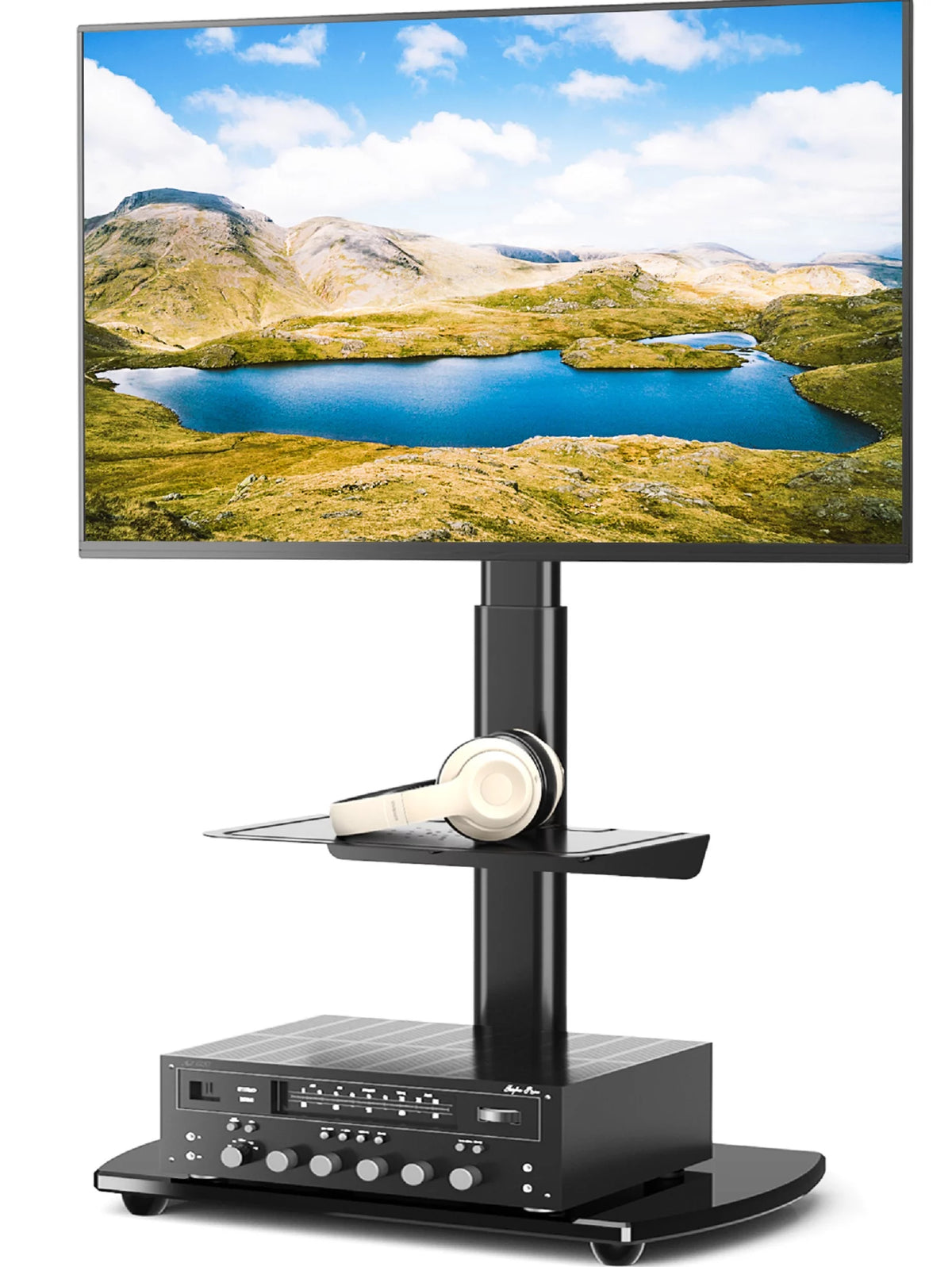 Universal Floor TV Stand up to 65 inch Black O877