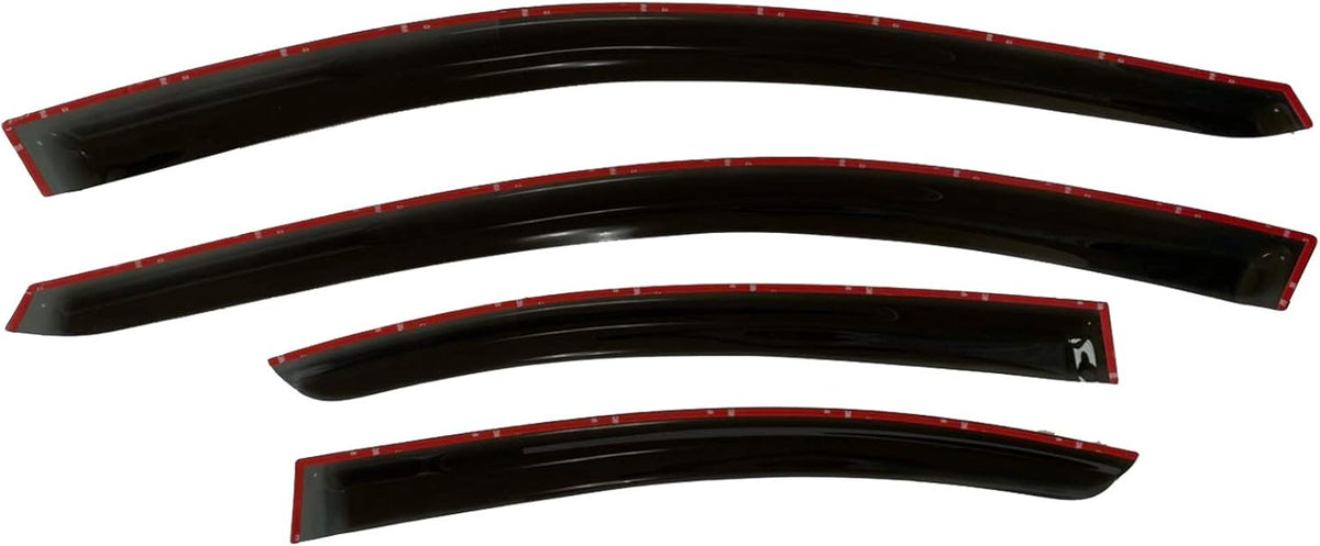 Smoke Tinted Tape-On Side Window Visor Deflectors Rain Guards Pack of 2 P5398