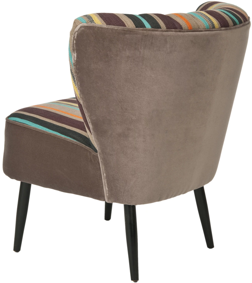 Multi Striped Upholstered Accent Chair F2245