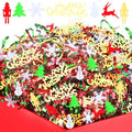 Metallic Red Green and Gold Crinkle Cut Paper Shred Filler H556
