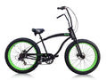 26 Beach Cruiser Three Piece Crank Alloy Neon Green Rims Black Tire 26 X 4.0 A5930