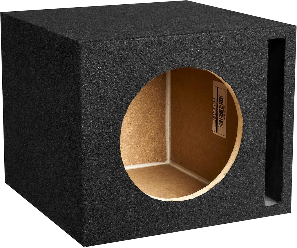 Single 10” Ported MDF Black Carpeted Subwoofer Enclosure, Pack of 2 J61188