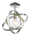 Chrome Semi-Flush Mount Light F155