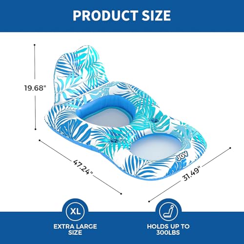 Inflatable Pool Float Chair with Drink Holder O226