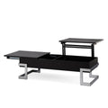 Black and Chrome Lift Top Coffee Table P66073