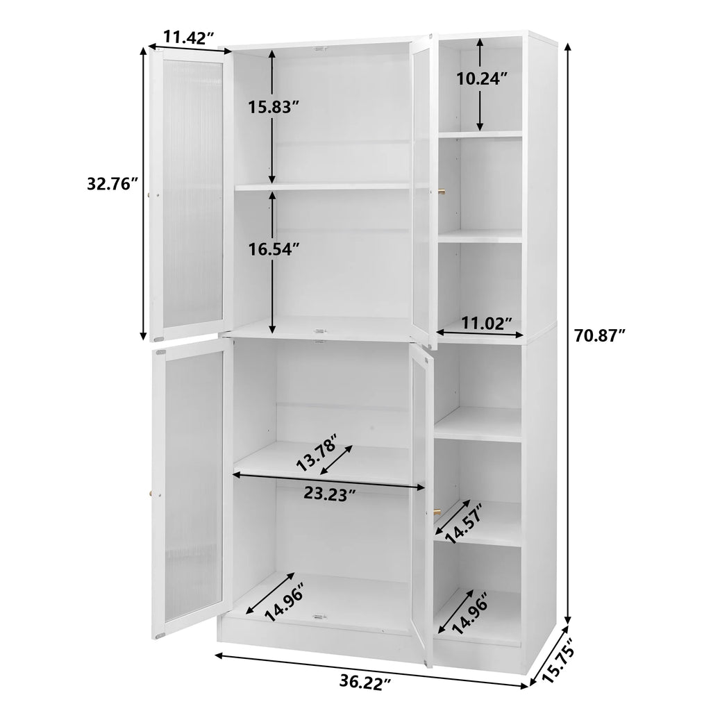 White Kitchen Storage Cabinet J6708