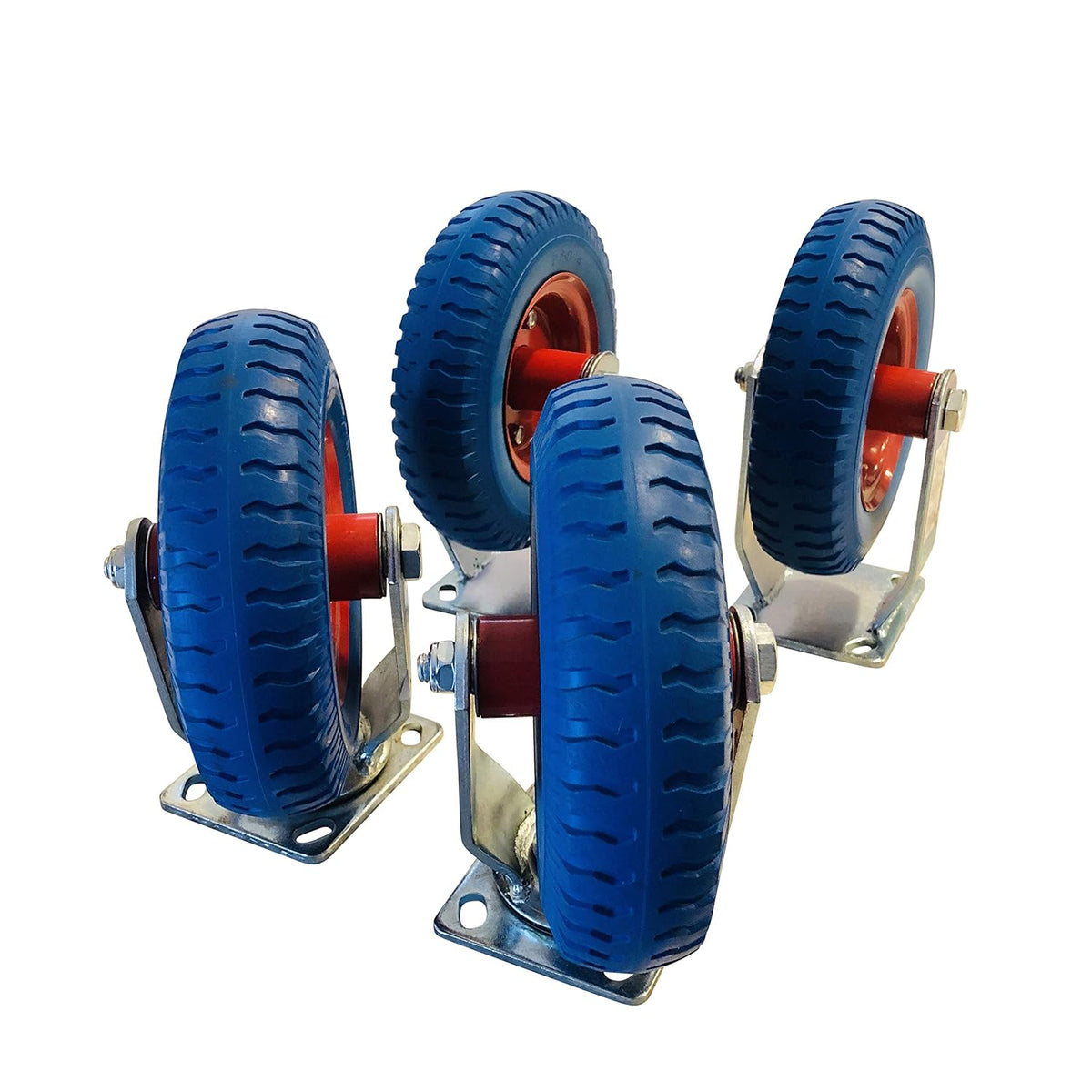 4 Pack 8” Flat Free Casters P28189