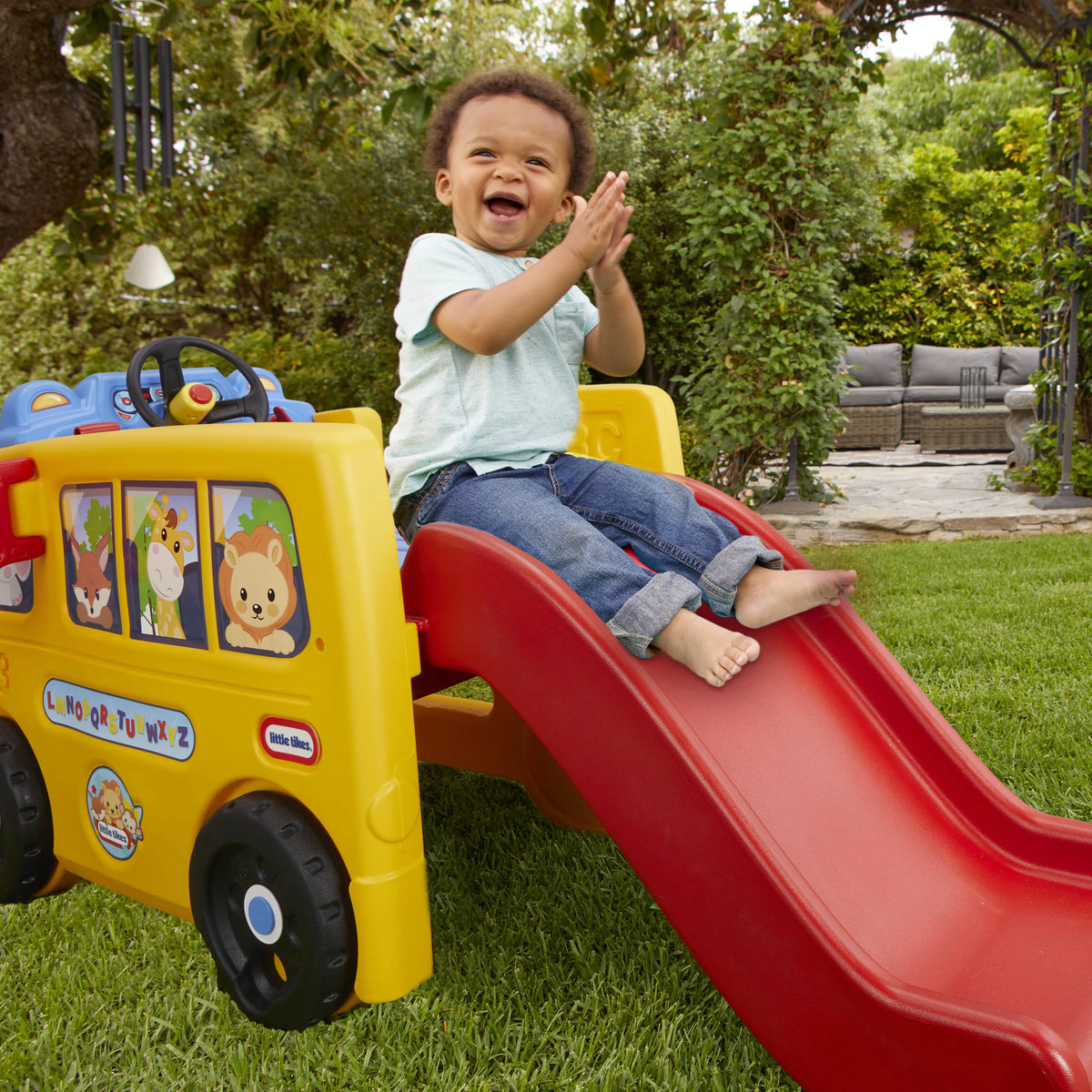 School Bus Climber and Slide with Interactive Dashboard J40525