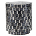 Black White Capiz Stool G43419