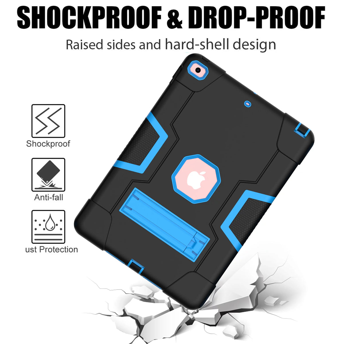 Shockproof Rubber Armor Case for iPad 10.2-inch E8759