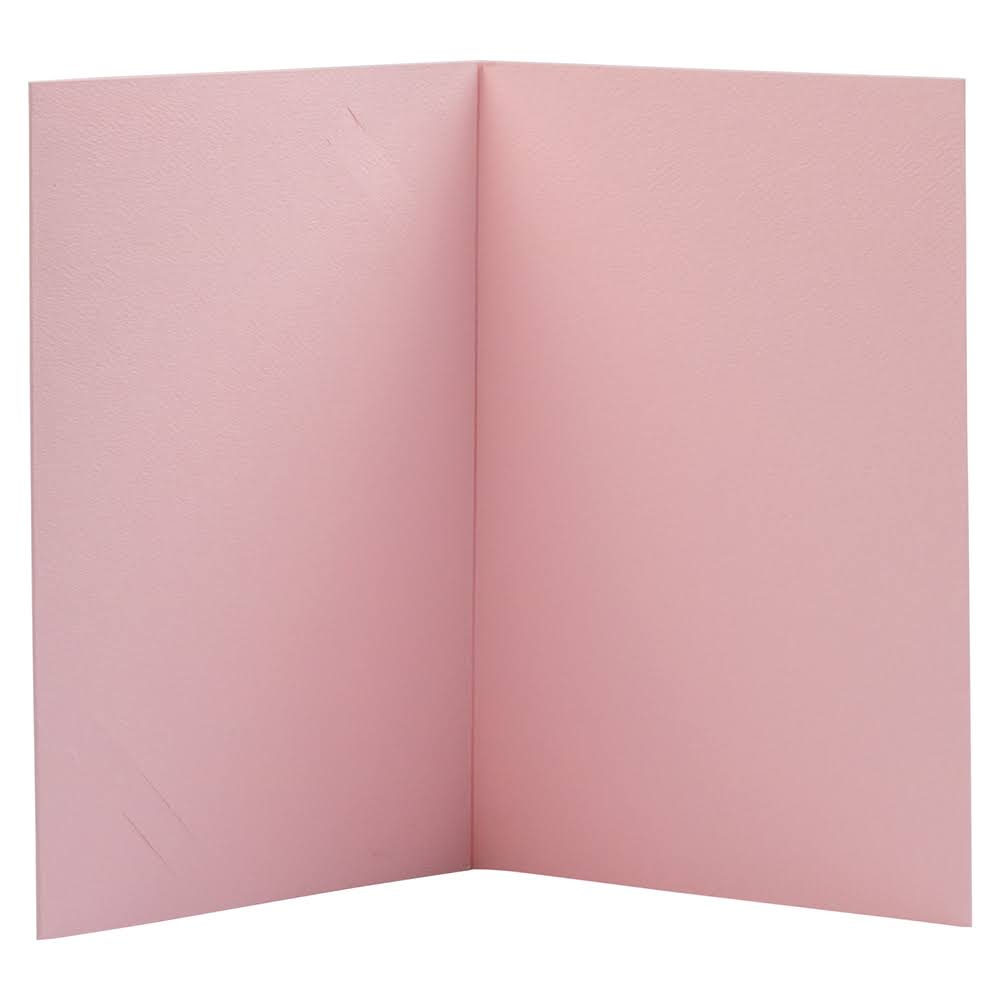 Baby Pink Foldover Cards with Photo Opening, 200 per Pack A251429
