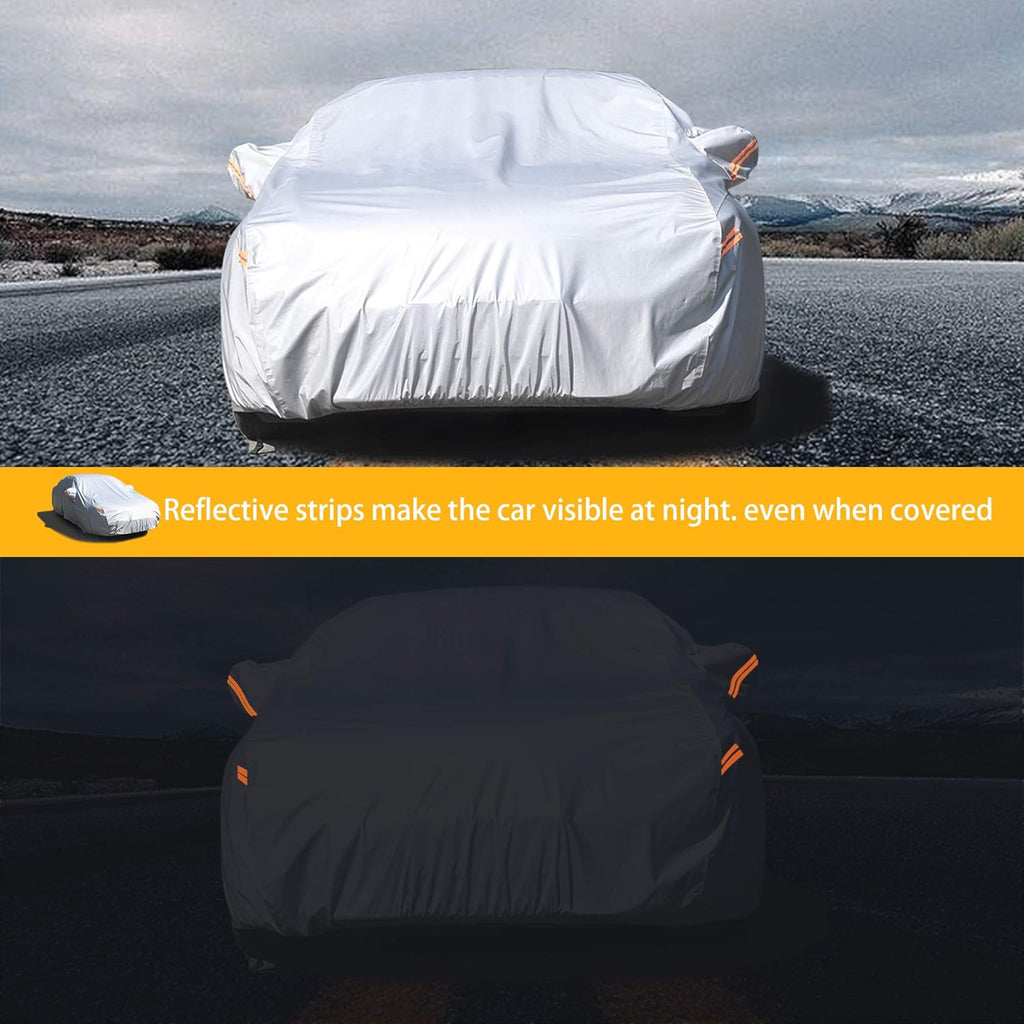 Waterproof All Weather Outdoor Car Cover with Zipper R286