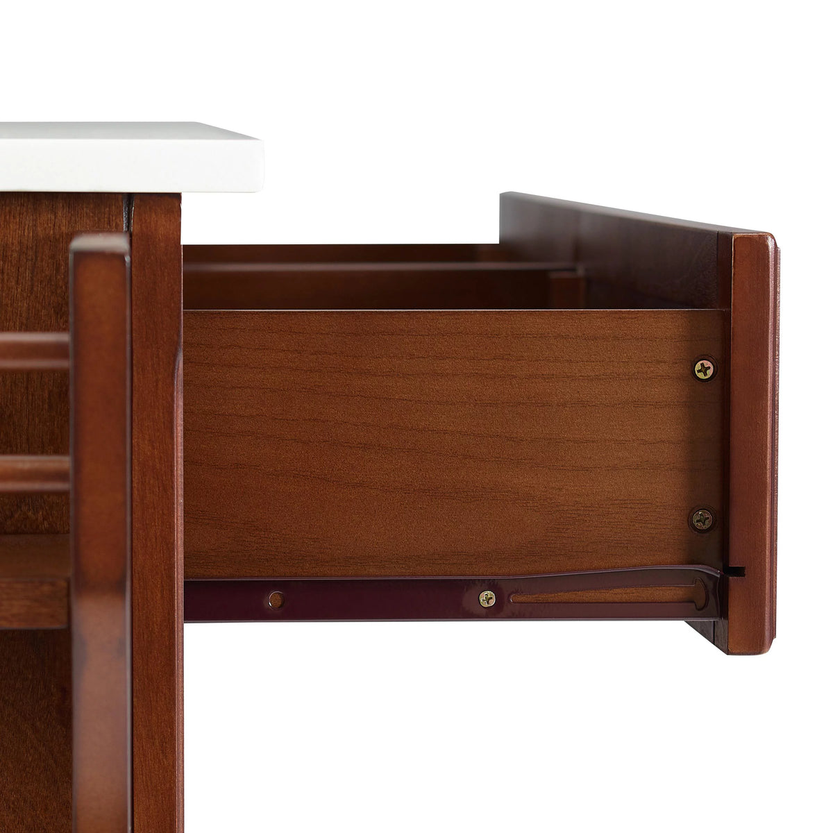 Mahogany Wood Granite Top Kitchen Island I298