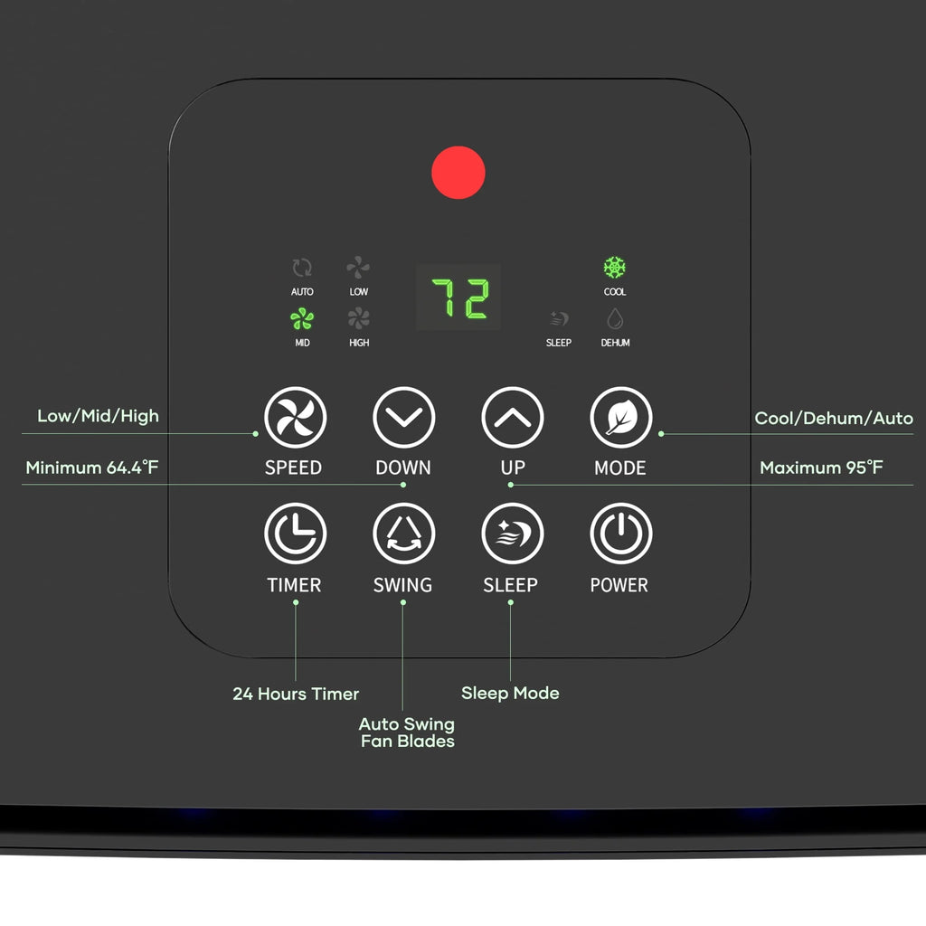 Portable Air Conditioner 8000 BTU with Remote Control K553833