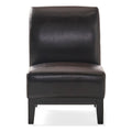 Brown Leather Slipper Chair F63619