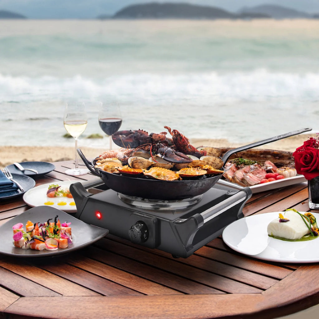 1000W Portable Coil Hot Plate with 5 Temperature Adjustments P52425