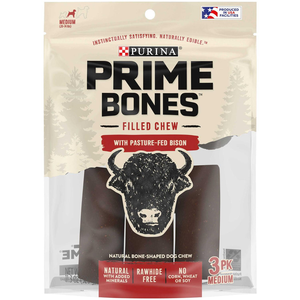 Natural Dog Treats Filled Chew With Bison G55542