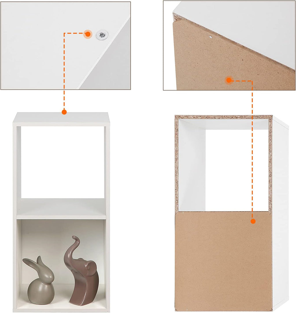 White 6-Cube Wooden Storage Organizer S893193