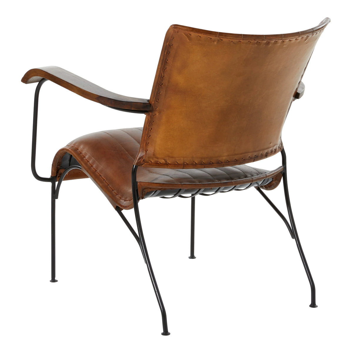 Brown Leather Accent Chair A2211