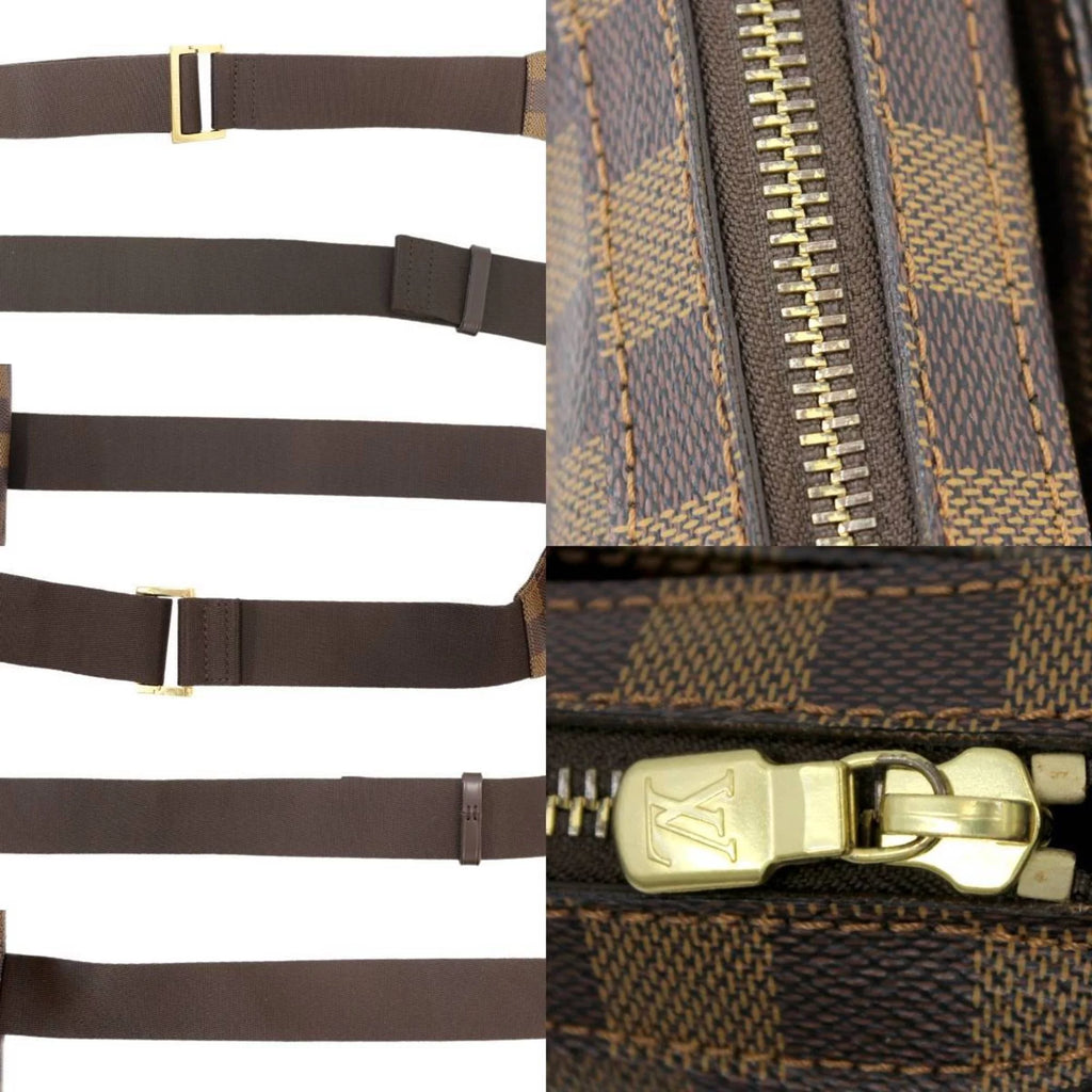Pre-Owned Damier Ebene Waist Pouch Body Bag Y49668