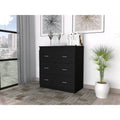 Black 3-Drawer Wood Dresser U522224