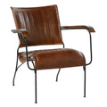 Brown Leather Accent Chair A2211