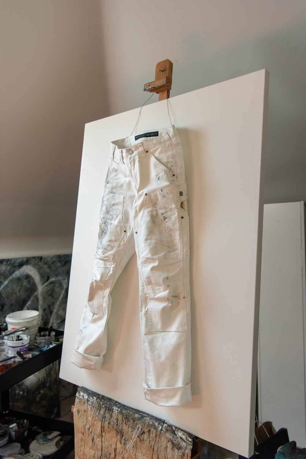 White Canvas Taskpant Z217911