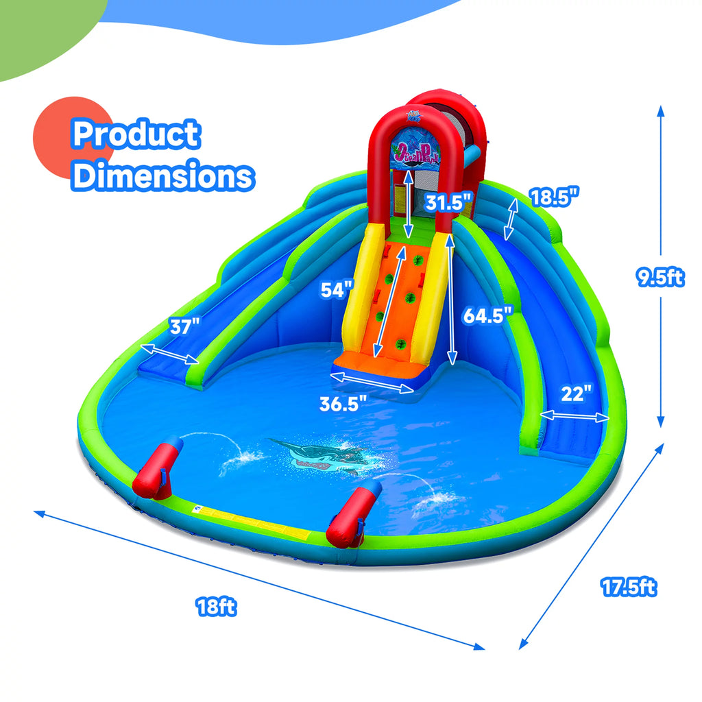 Inflatable Wet & Dry Bounce House with Blower U4947