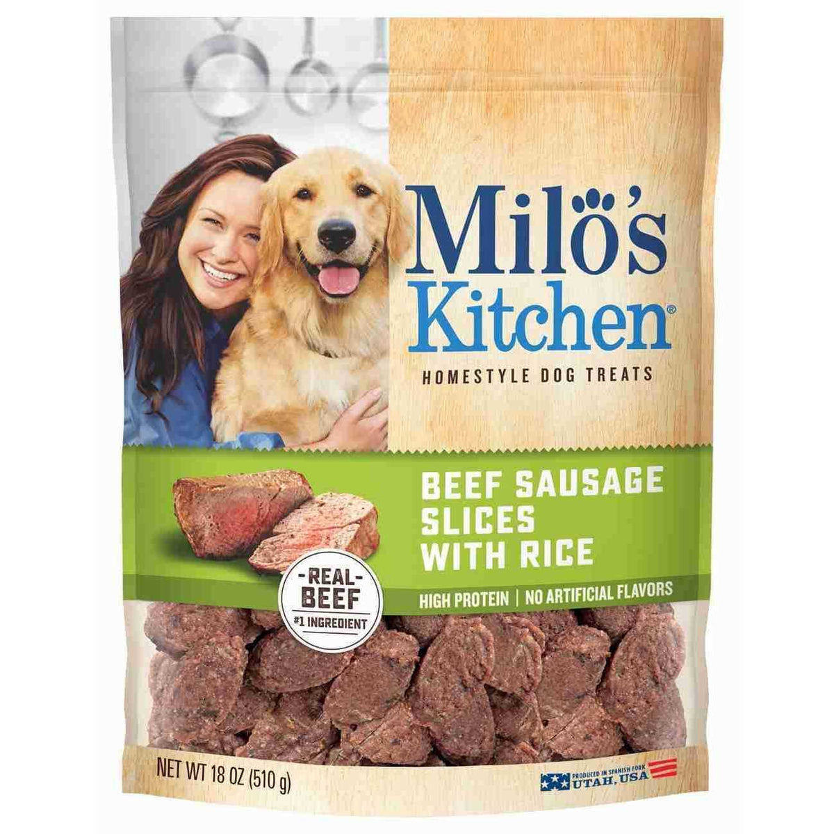 Beef Sausage Slices with Rice Dog Treats Y811899