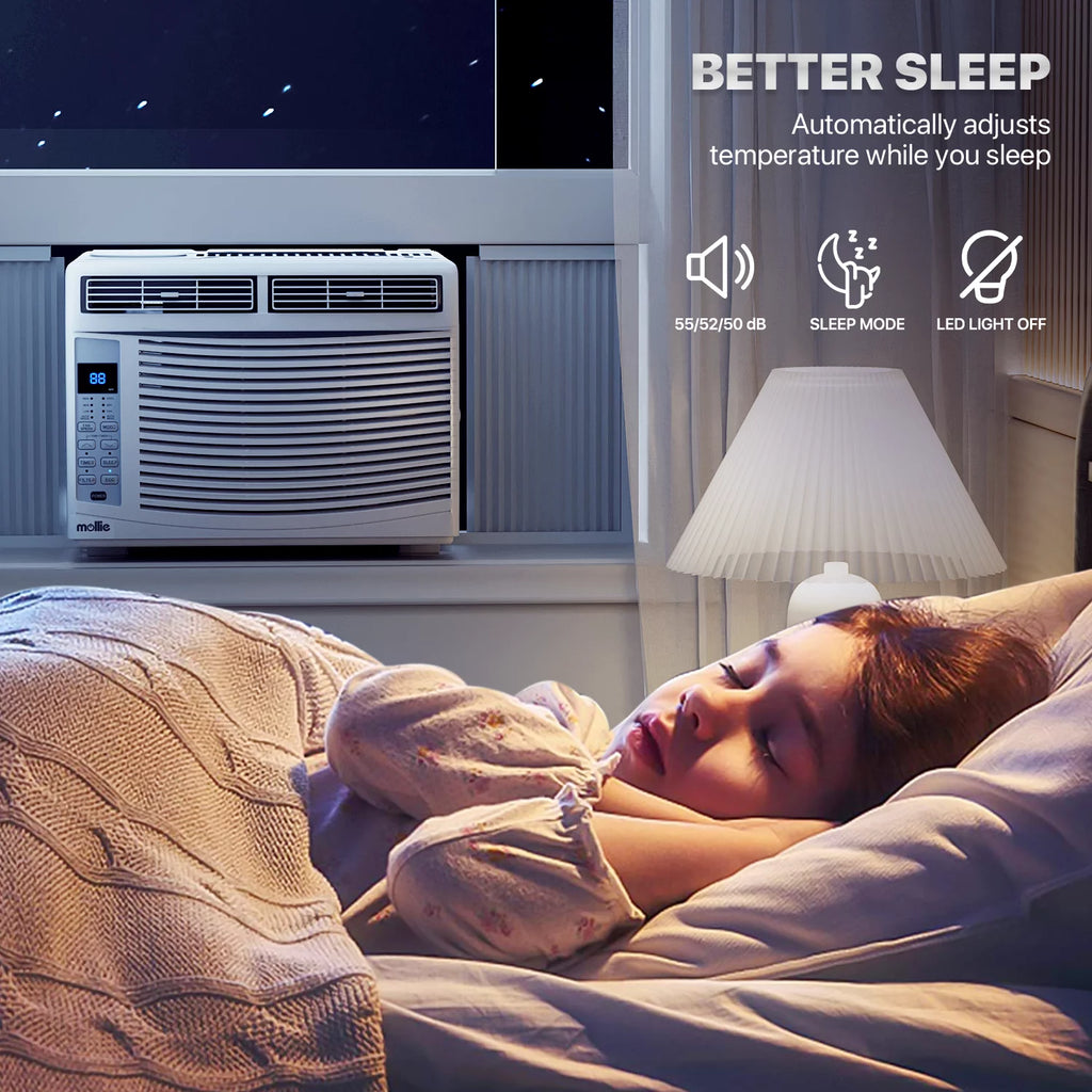 6,000 BTU Smart Window Air Conditioner with WiFi, White J3047