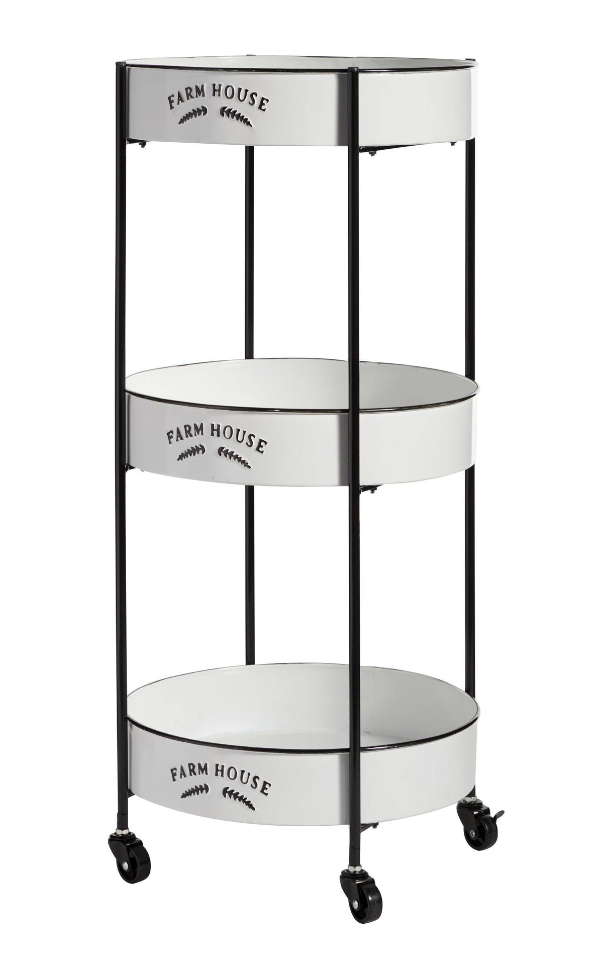 White Metal Storage Cart T14128