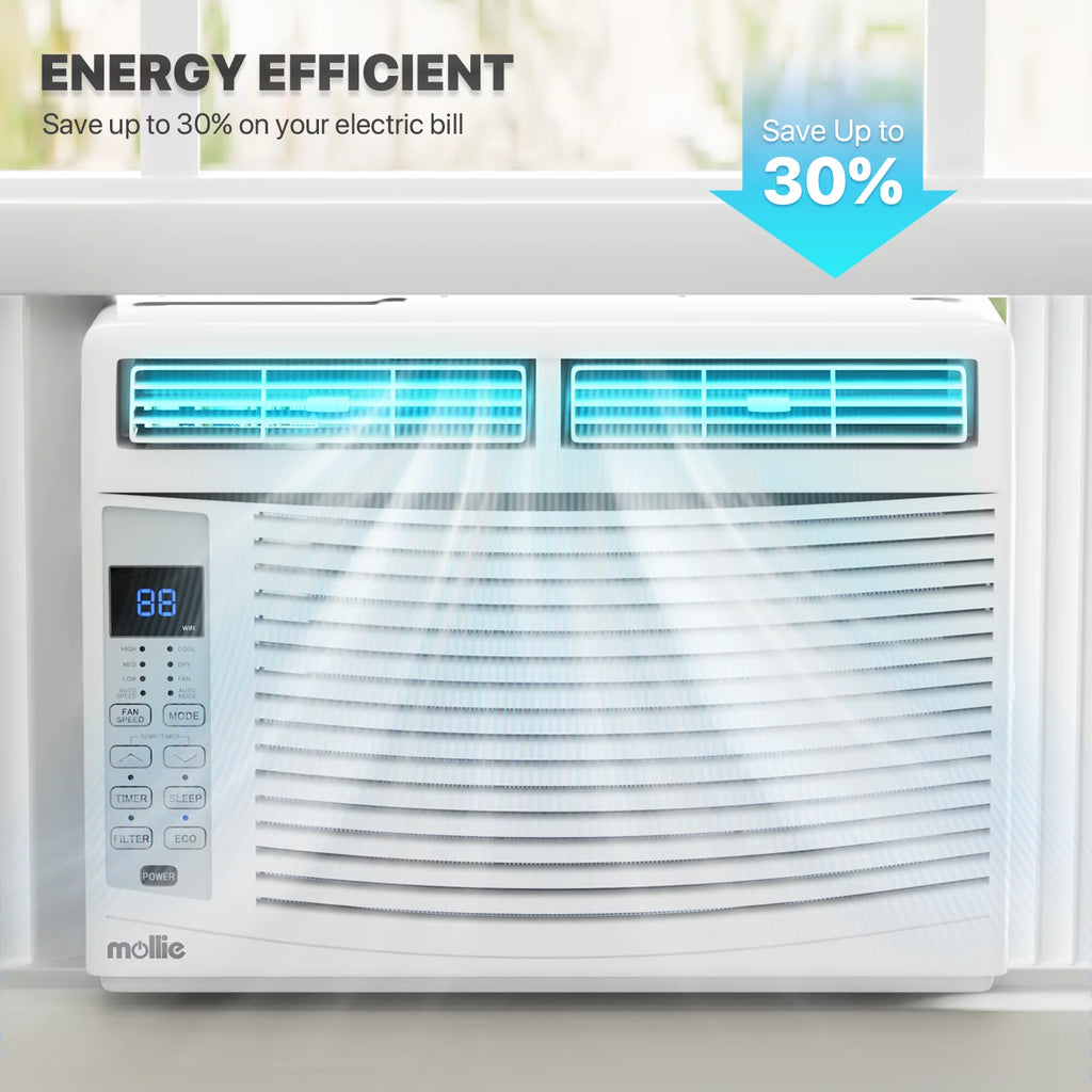 6,000 BTU Smart Window Air Conditioner with WiFi, White J3047