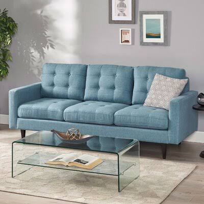 Blue Square Arm Sofa C2223