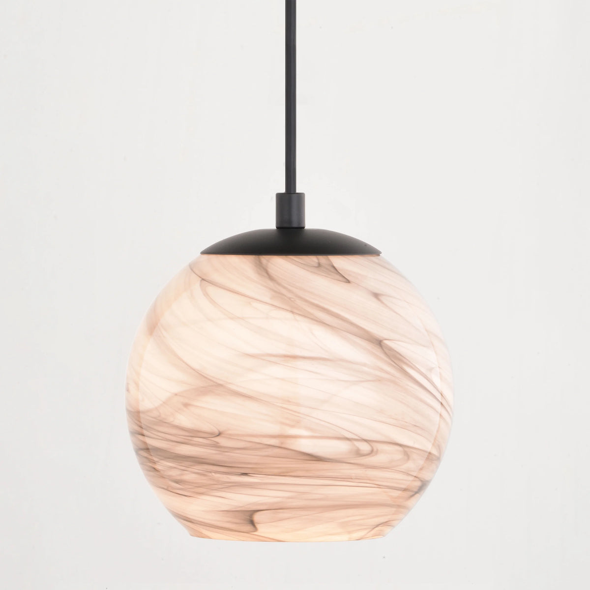 Matte Black Art Glass Mini Pendant Ceiling Light C36253