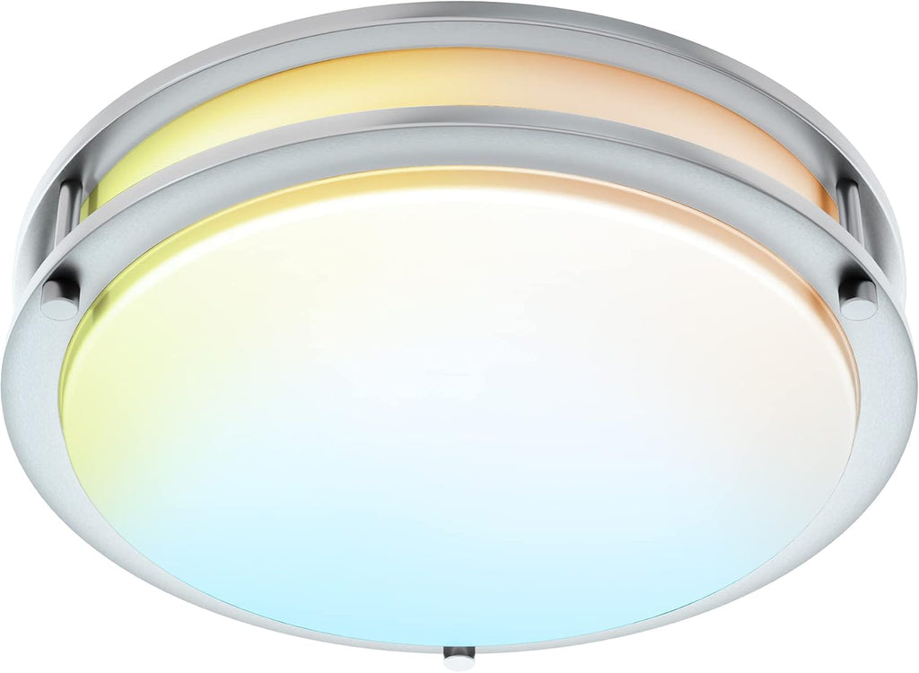 10 Inch Smart WiFi LED Ceiling Light Fixture, Brushed Nickel, 1 Pack L5970