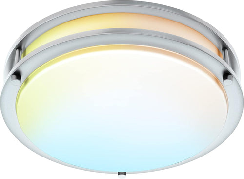 10 Inch Smart WiFi LED Ceiling Light Fixture, Brushed Nickel, 1 Pack L5970