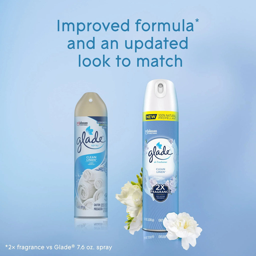 8.3 Oz Clean Linen Room Air Freshener Spray, Pack of 48 V287