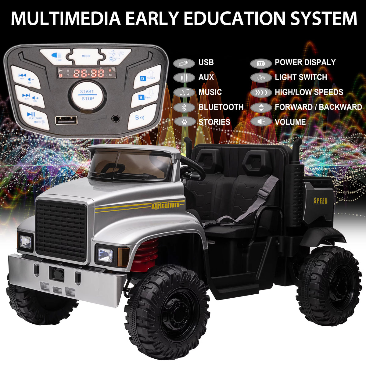24V 2 Seater Ride on Dump Truck Q426