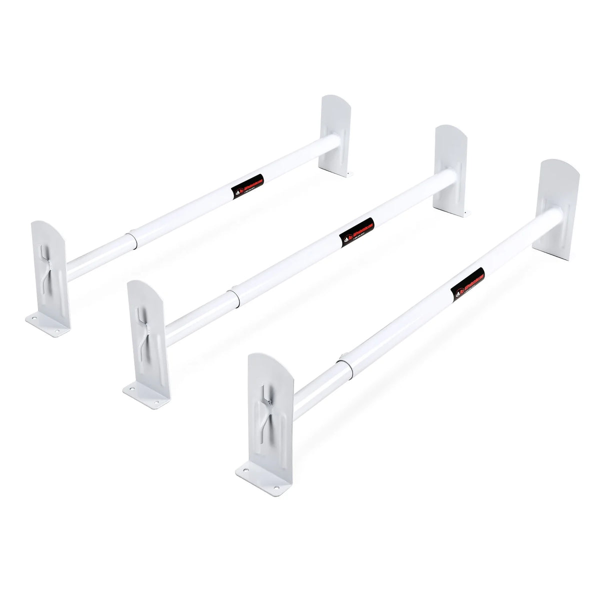 Matte White Adjustable Steel Cross Bars Pickup Truck Cap Rack System Y297183