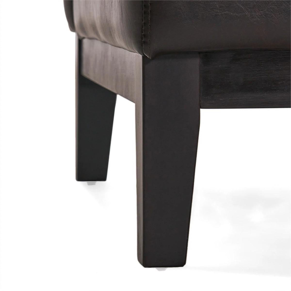 Brown Leather Slipper Chair F63619