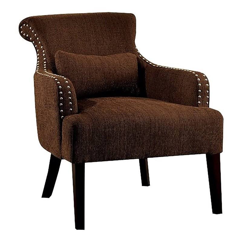 Brown Upholstered Accent Chair I329