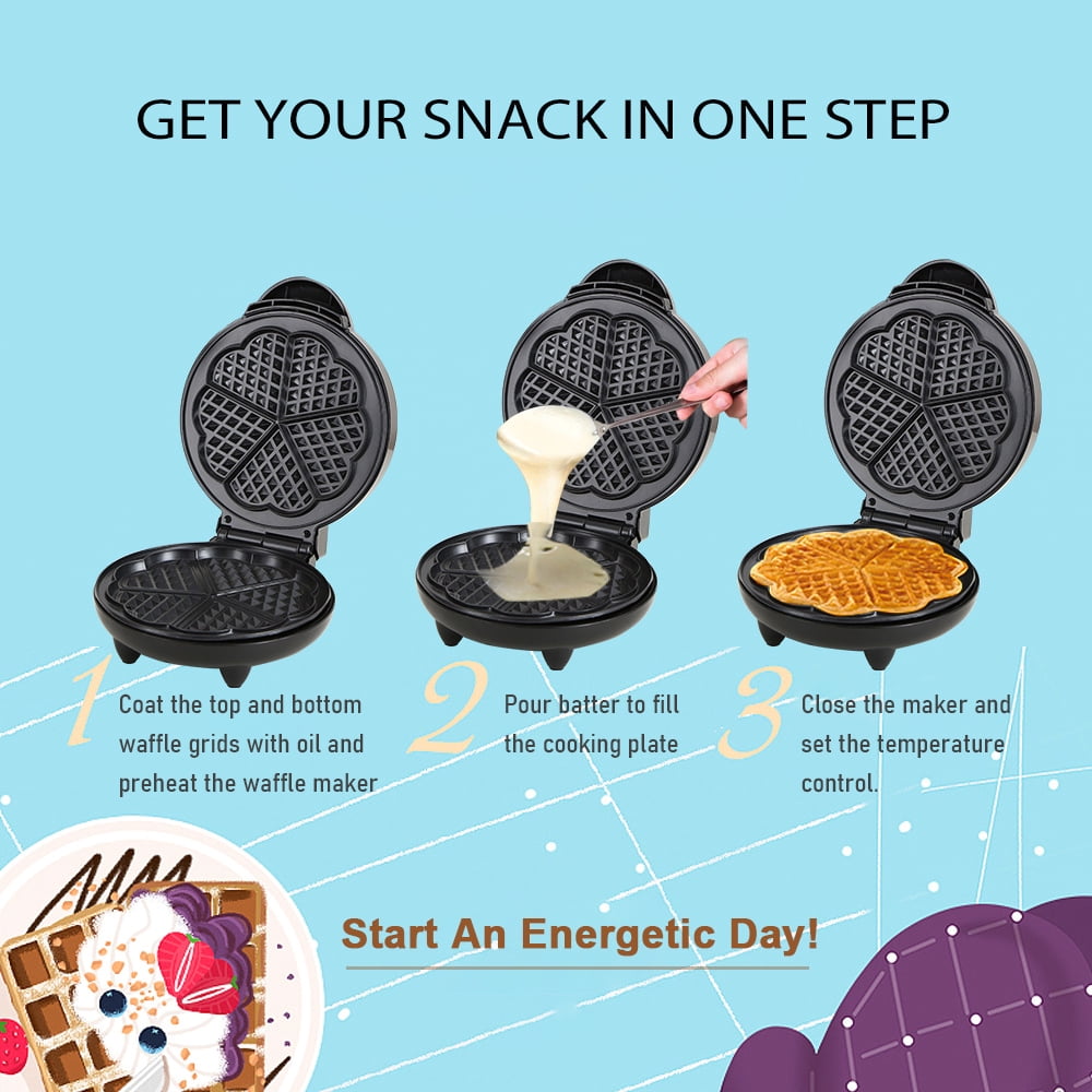 1000W Heart-Shaped Electric Waffle Maker Y36231