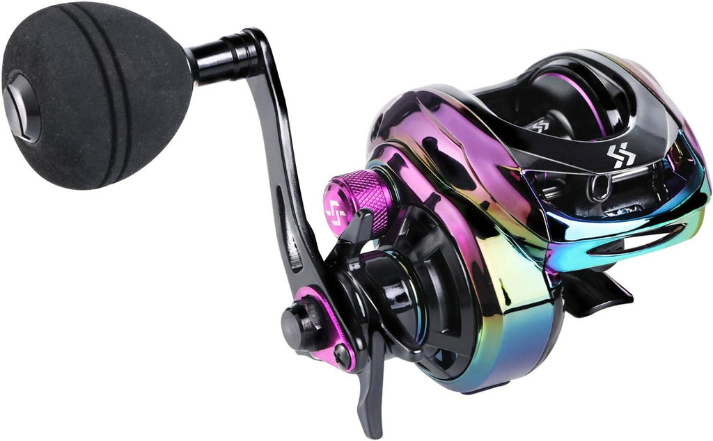 Colorful Baitcasting Reel with 9+1 Ball Bearings, Gear Ratio 8.0:1 O4226