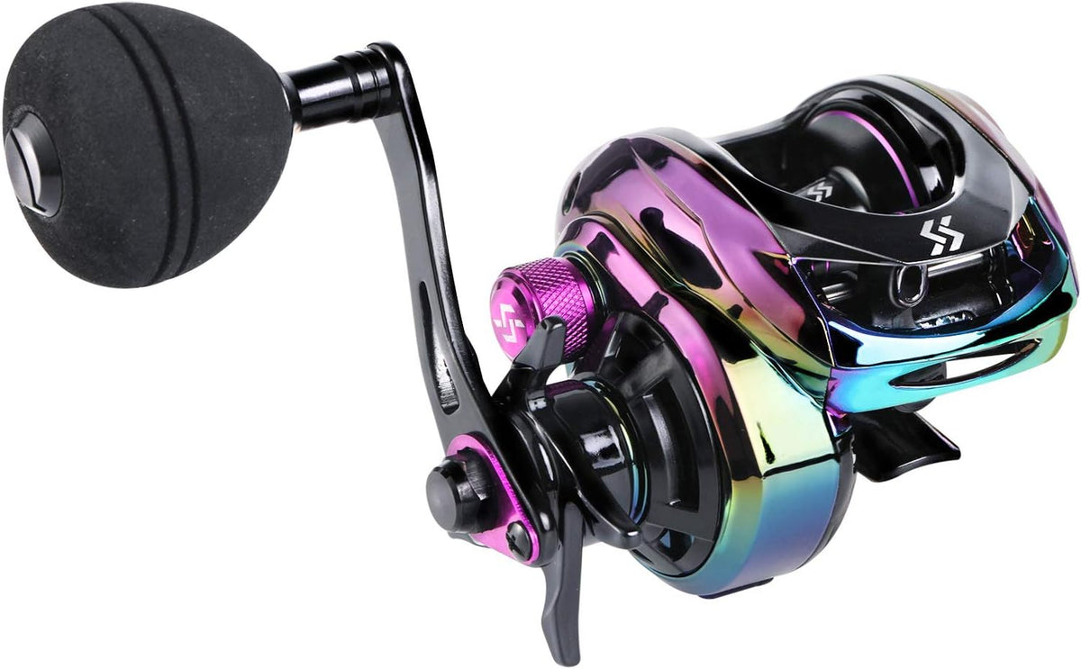 Colorful Baitcasting Reel with 9+1 Ball Bearings, Gear Ratio 8.0:1 O4226