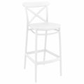 White Cross Bar Stool, Set of 2 O75524
