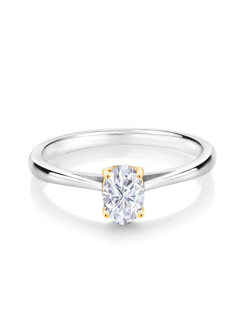 Oval Moissanite Solitaire Engagement Ring F8370